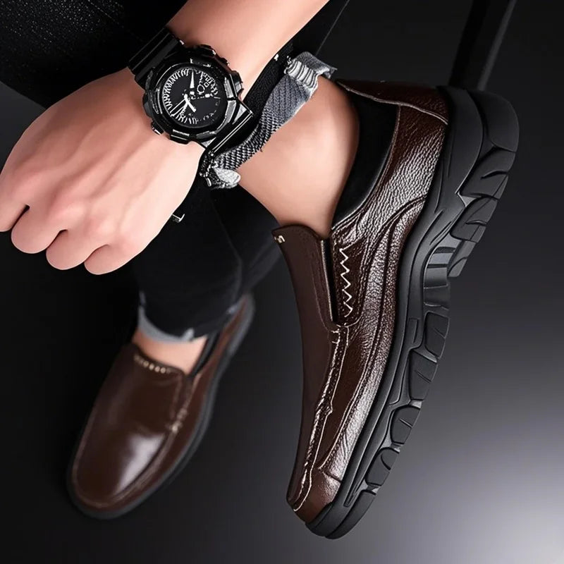 Leather Shoes for Men Wedding Formal Oxfords Business Casual Office Work Shoes for Men Classic Luxury Pointy Men's Dress Shoes