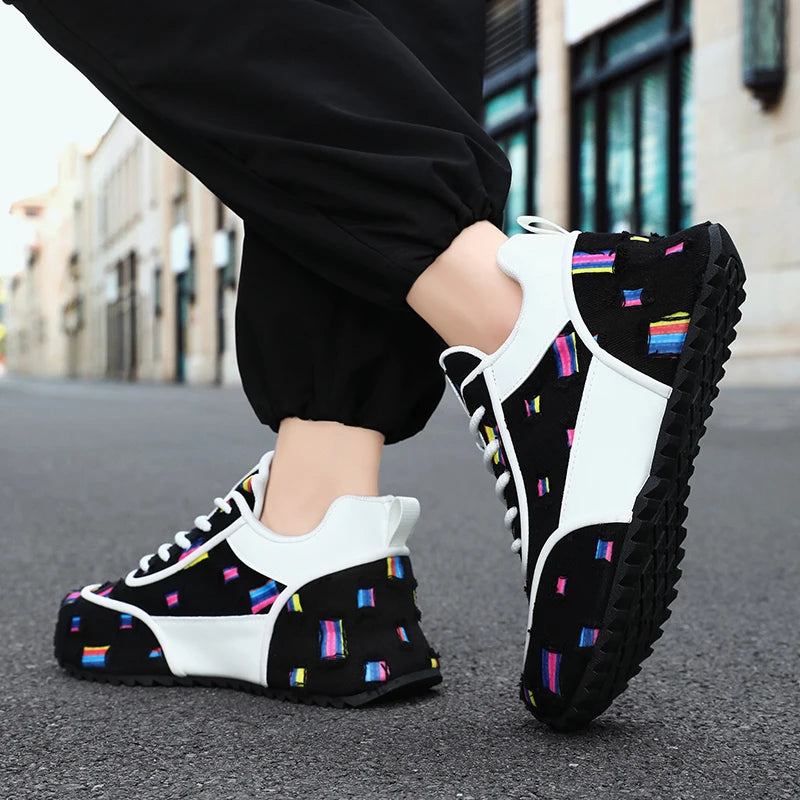 Men's casual, lightweight, breathable, comfortable, fashionable sports shoes with soft soles, wear-resistant, anti slip