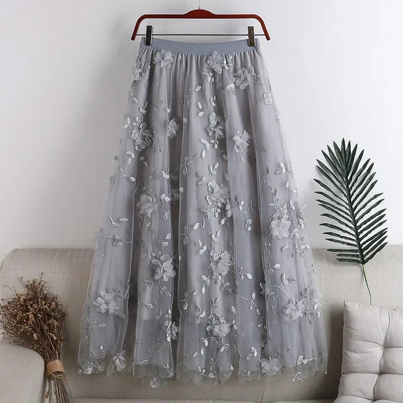 Vintage Long Skirt Ethnic Style