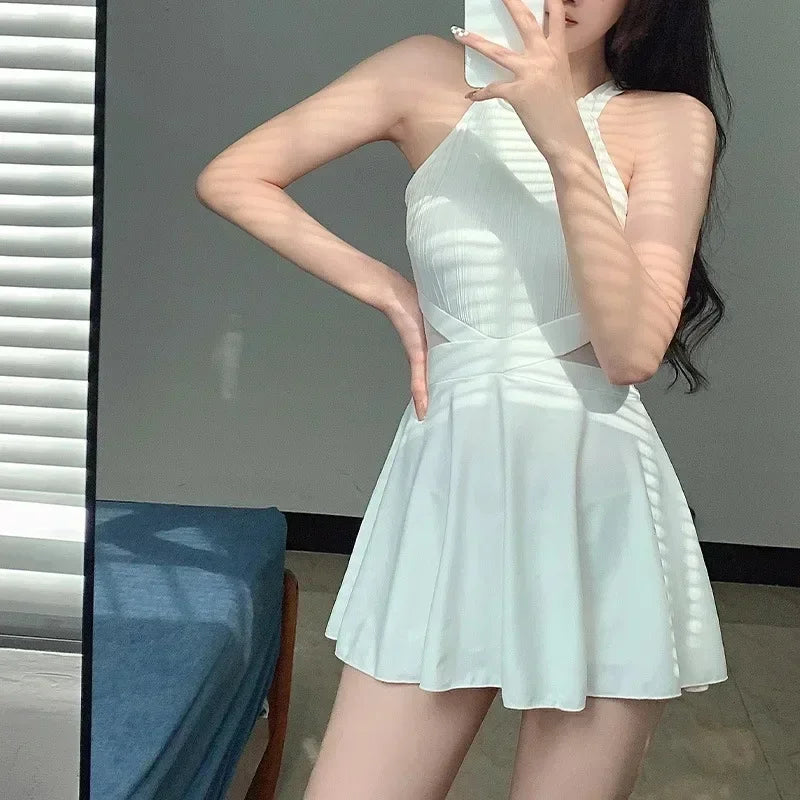 One Piece Swimwear Summer Sexy Beach Bathing Suit Female Solid Color Bodysuit Swimwear Tanktop Swimsuit