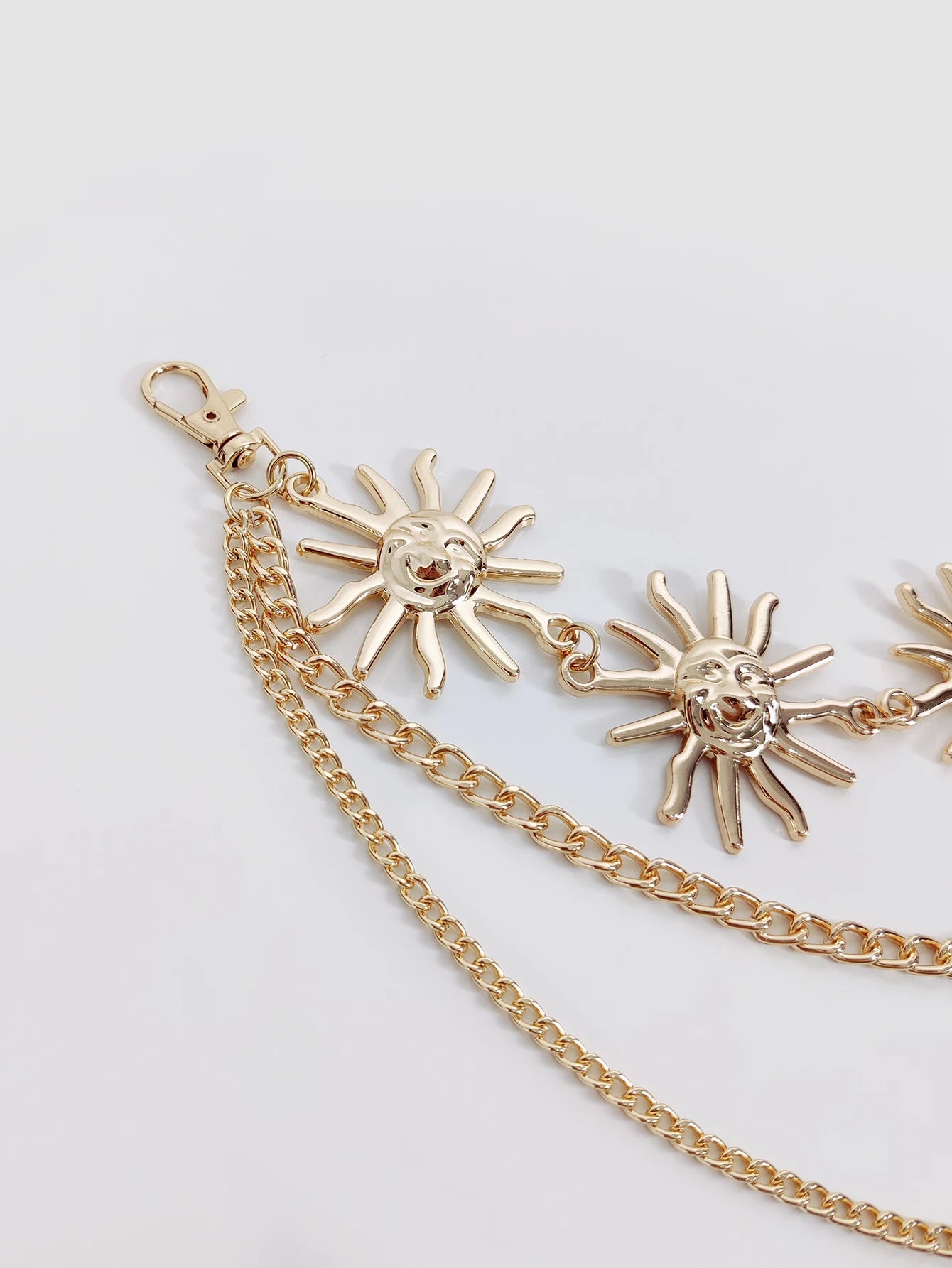 Tassel Waist Gold Chain Belt Accessory  Metal Sun  Moon Belts For Women High Quality Luxury Waistband