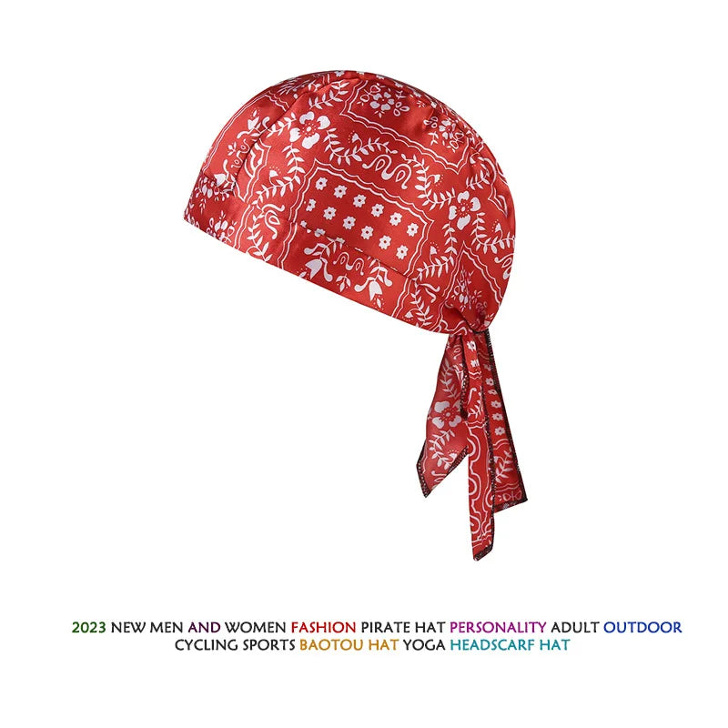 Pirate Hat Camouflage Headband Summer Handkerchief Head  Cycling Hood Sun Protection Sports Breathable Printed Headscarf