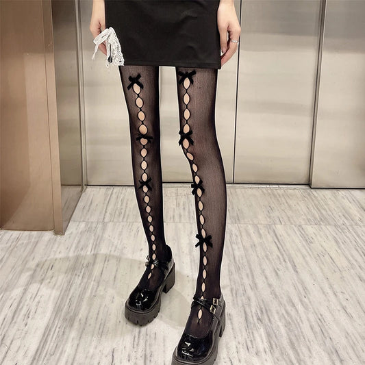 Elegant Lace Thigh High Stockings with Floral Embroidery Sexy Sheer Tights for Women Fashionable Hosiery for Ladies
