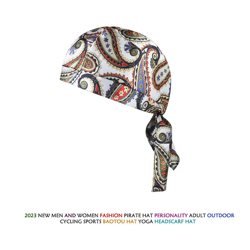 Pirate Hat Camouflage Headband Summer Handkerchief Head  Cycling Hood Sun Protection Sports Breathable Printed Headscarf