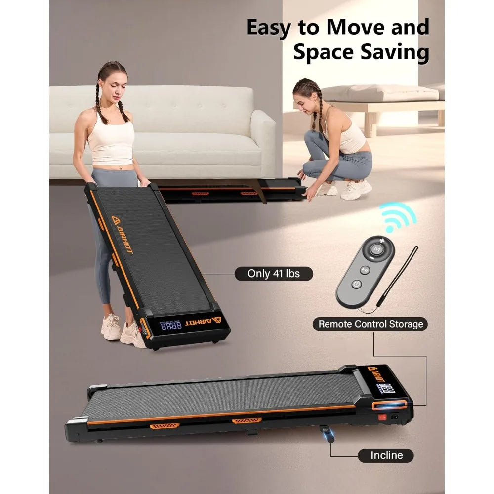 Treadmill with Incline, 15° Incline  Treadmill with Remote Control, 2.5HP Walking Pad Treadmill with LED Display