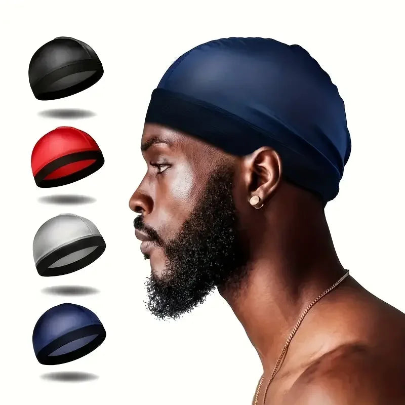 Thick Silky Breathable Dome Elastic Mesh Wig Cap For Men Women Breathable Knit Street Style Cap Silky Wave Cap