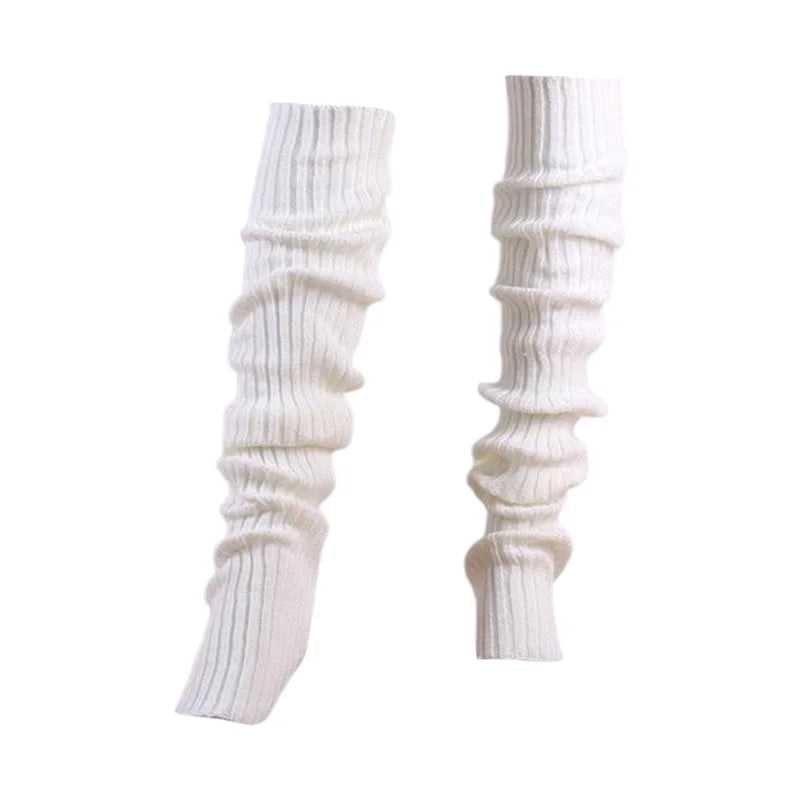 Cable Knit Over the Knee Leg Warmers Boot Socks with Open Toe for Yoga Dance Fitness