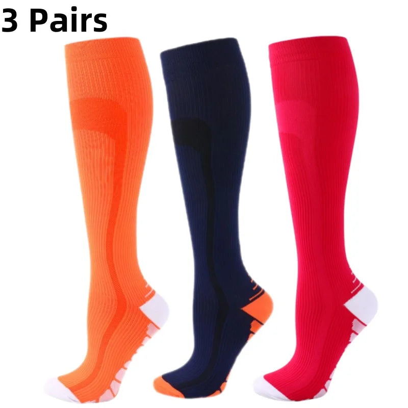 Compression Socks Knee High 20-30 Mmhg Fit Medical Edema Diabetes Varicose Veins Running Marathon Compression Sports Socks