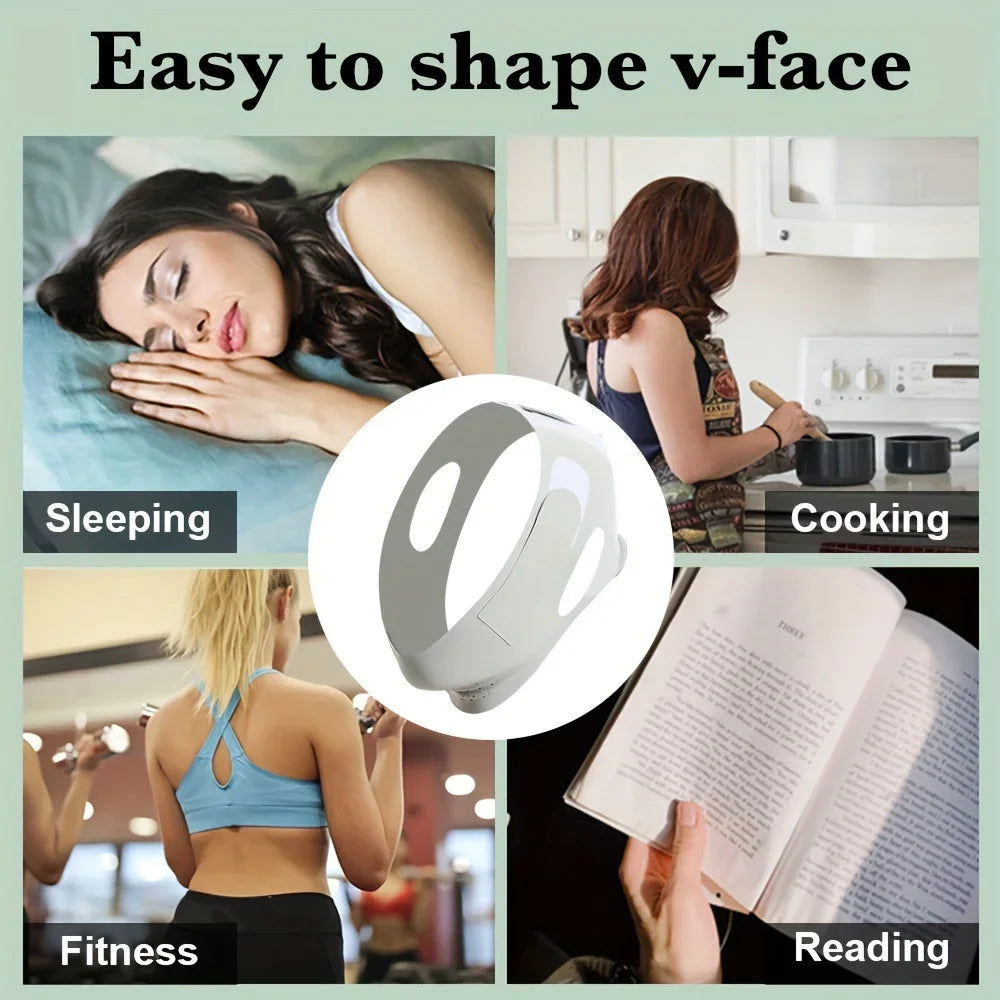 Reusable Face Slimming Bandage V Line Face Shaper Chin Cheek Lift Up Belt Facial Massage Strap