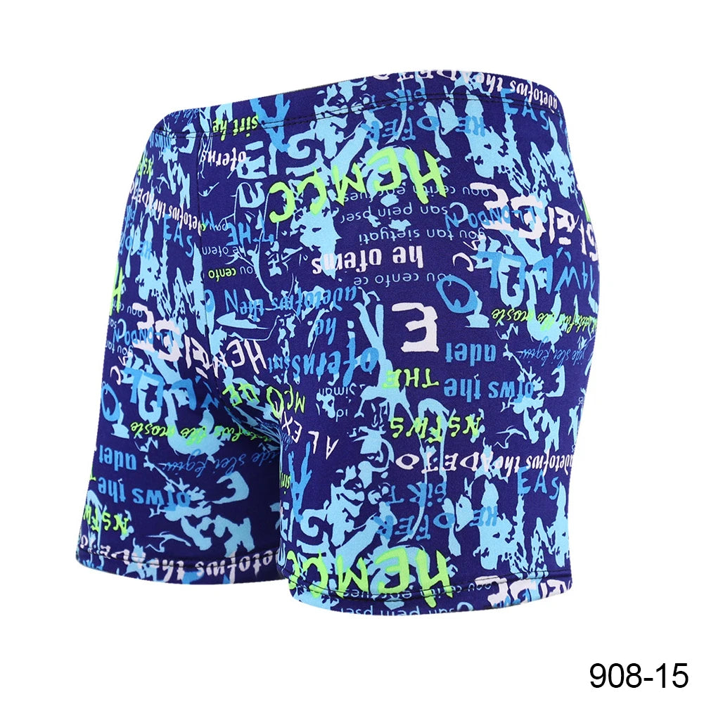 Adult Swimming Briefs Multicolor Printing Breathable Mens Swimming Trunks Avoid Embarrassed Beach Soak in A Hot Spring Drift