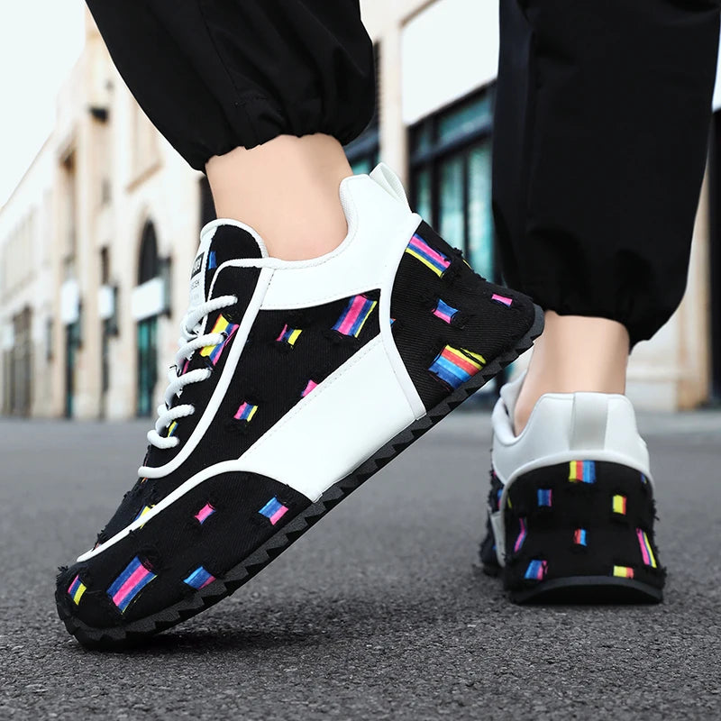 Men's casual, lightweight, breathable, comfortable, fashionable sports shoes with soft soles, wear-resistant, anti slip