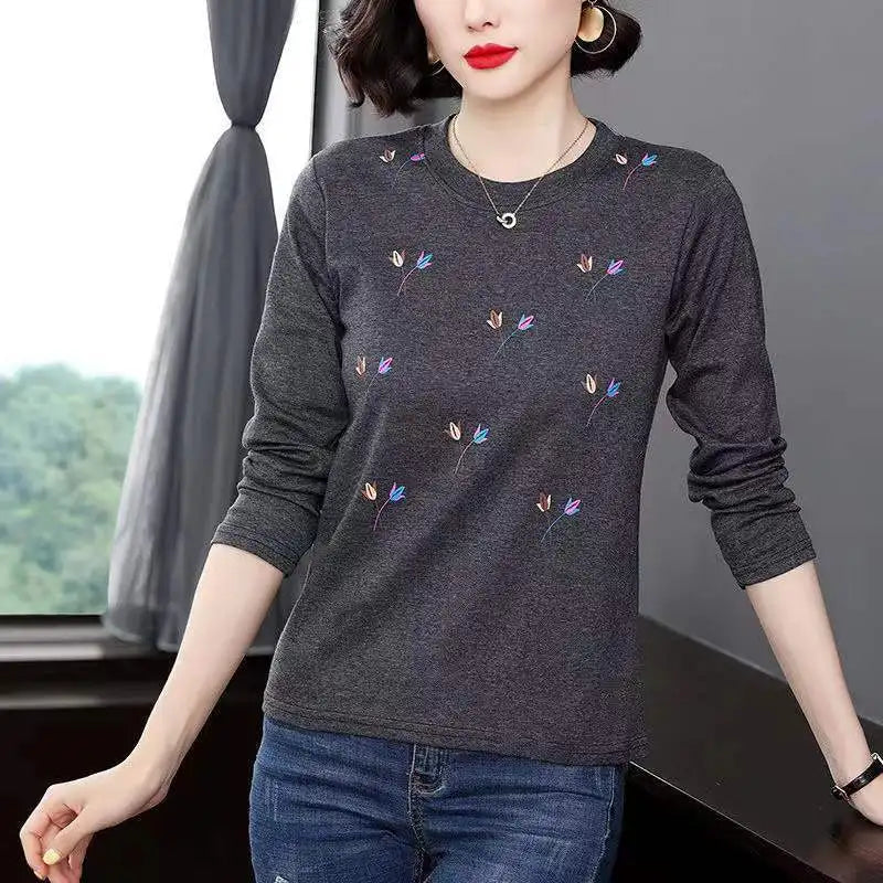 Fashion Printed O-Neck  Casual Pullovers