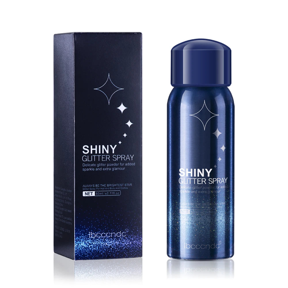 Hair, Body Glitter Spray Long Lasting  Starry Highlighter Glitter Spray Shimmery Face