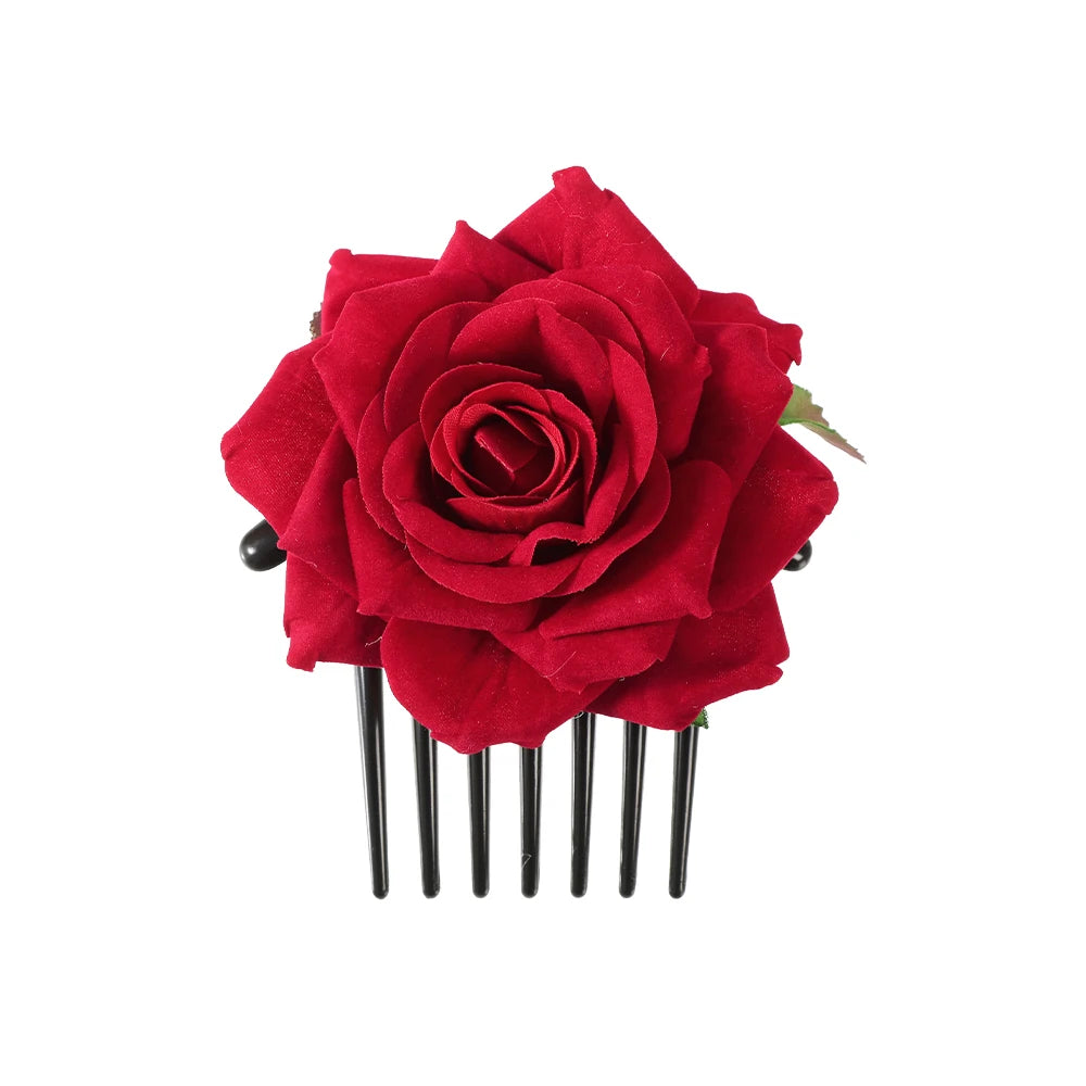 Flower Hair Comb Hairpin Bouquet Headdress Hair Combs Hair Accessories for Women Girls Floral Hairpins