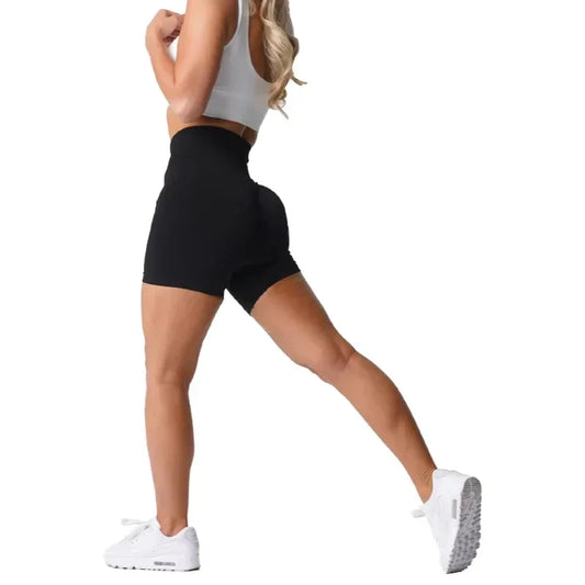 Spandex Solid Seamless Shorts  Workout  Fitness  Yoga