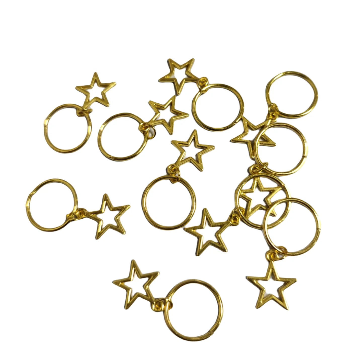 10pcs/set Star shape Metal Hair Ring, Dreadlocks Beads Hair Braid Pendant Hair Accessories Metal Cuffs Decoration/Accessories