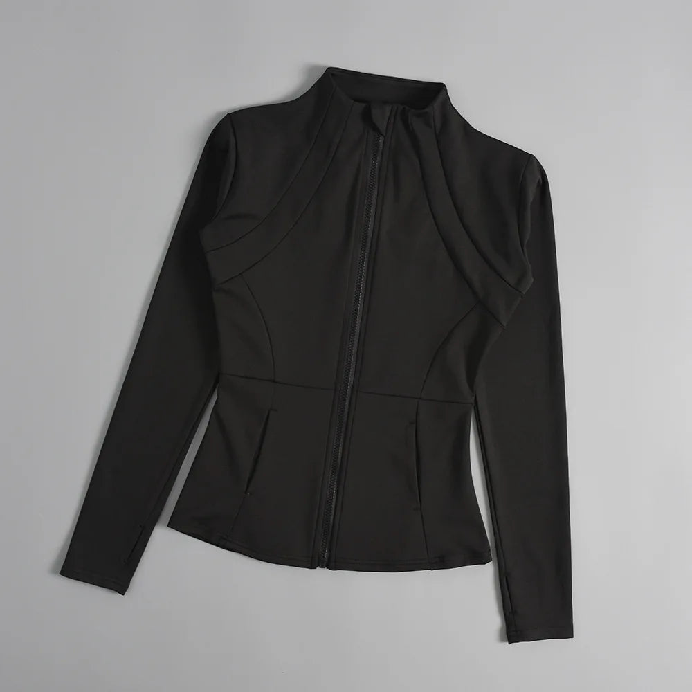 Sports Jacket Women's Shirt Yoga Slim Long Sleeve Fast Running Thin Pilates Fitness Suit Top Clothing