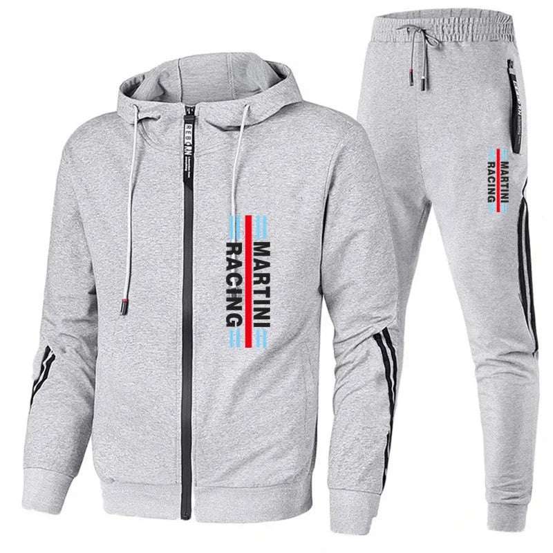 Men's Spring and Autumn Martini Racing Suit Set Sportswear Fashion Casual Spring and Autumn Sweater Pants