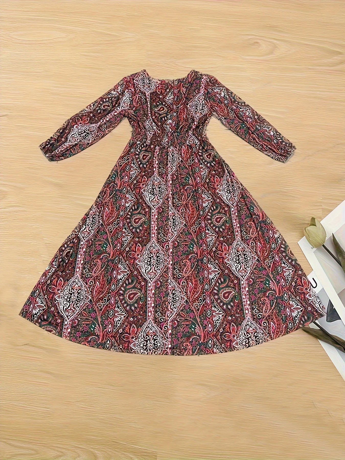 cross-border European and American plus size autumn sexy V-neck long sleeve dress