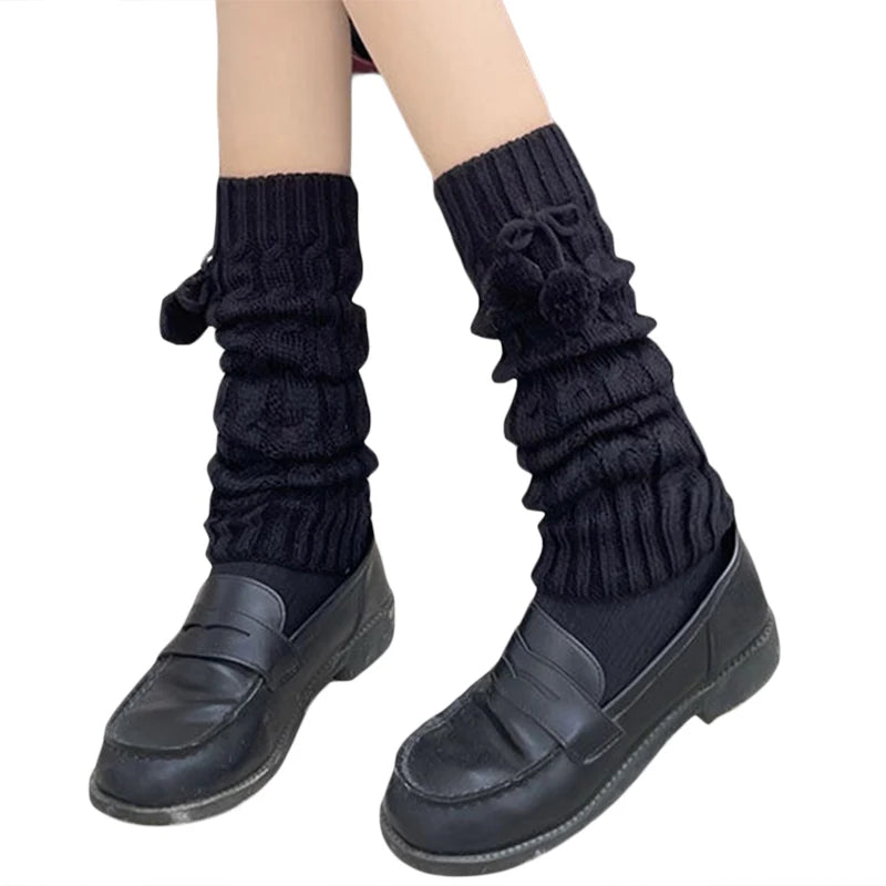 Cable Knit Leg Warmers Soft and Cozy Leg Cover with Ribbed Cuffs