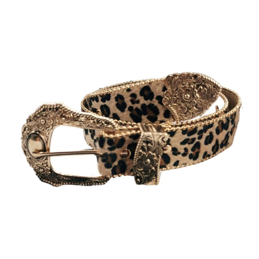 Subculture Belt Leopard Print Jeans, shorts