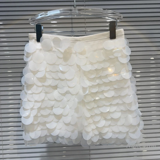 Big Sequin Short Skirt Slim Hip