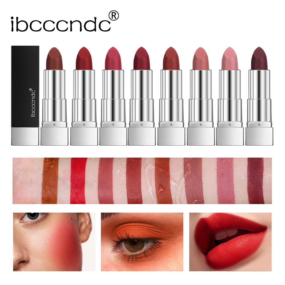 8Pcs/Set Velvet Matte Lipstick Long Lasting Waterproof