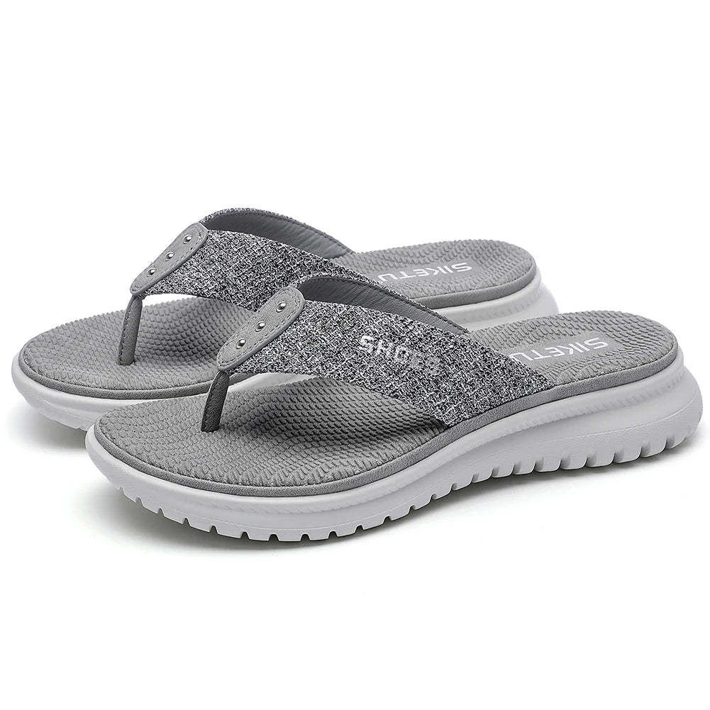 Wedge Sandals Comfortable Thong Slippers Casual Summer Beach Sandals