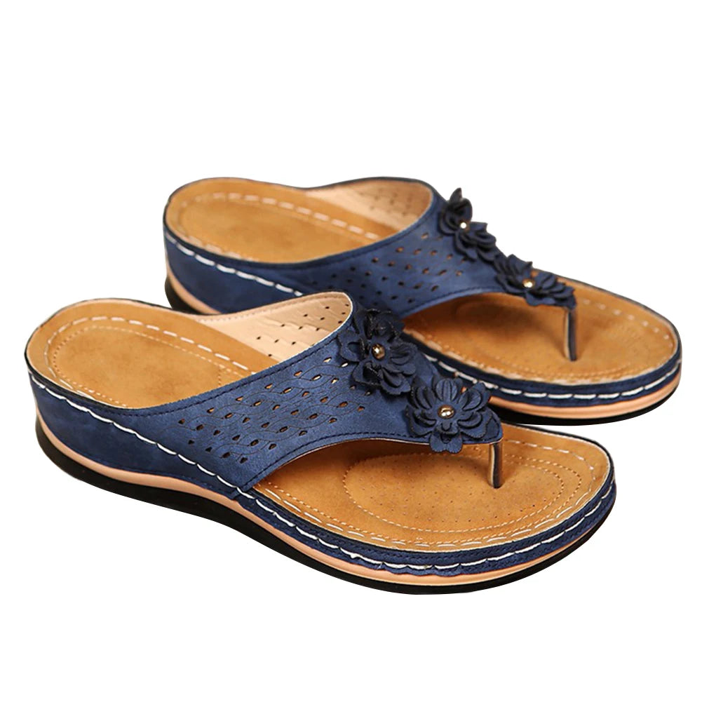 Slip-On Flip Flops Comfortable Casual Beach Sandals with Arch Support