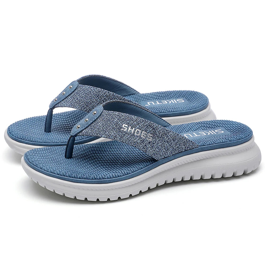 Wedge Sandals Comfortable Thong Slippers Casual Summer Beach Sandals