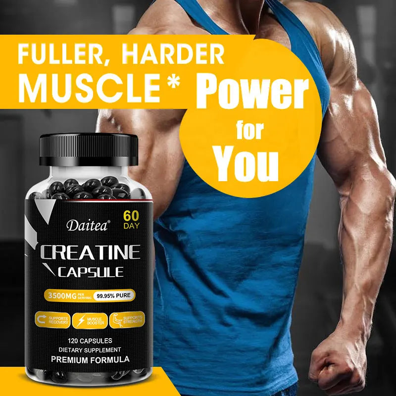 Muscle Mass Supplement - Capsules / Muscle Growth, Natural Performance and Endurance