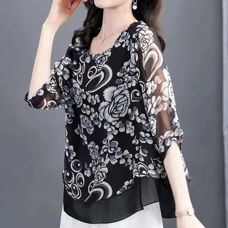 Elegant Paisley Printed Gauze