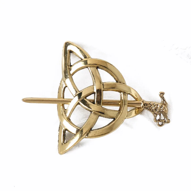 Women Celtic Hair Slide Hairpins Viking Celtic Hair Clips Celtic Knot Hair Stick Metal Hair Barrette Hair Pin Retro Hair Accessories