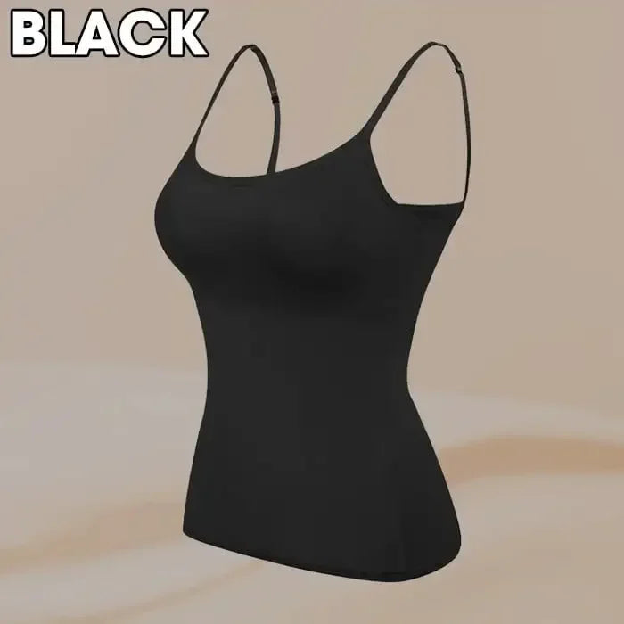 Sexy Women Tops Solid Padded Bra Spaghetti Camisole Top Women Vest Women Camisole with Built in Bra Cami Top Vest Tank Top