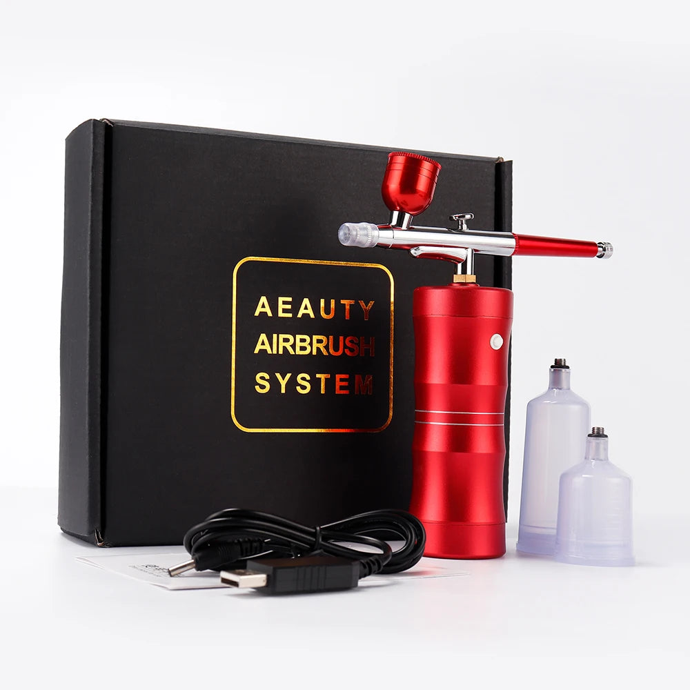 Top 0.3mm Mini Air Compressor Kit Air-Brush Paint Spray Gun Airbrush For Nail Art Tattoo Craft