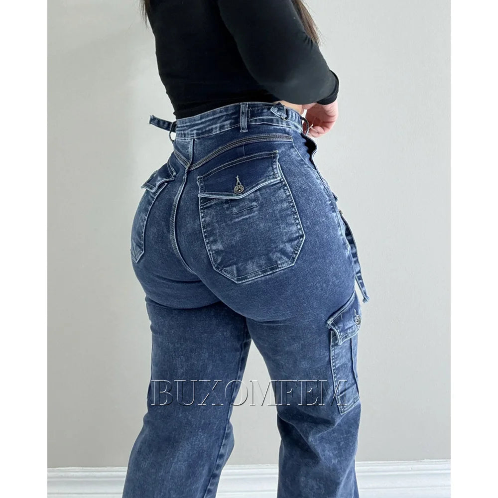 Multi-Pocket Cargo Jeans
