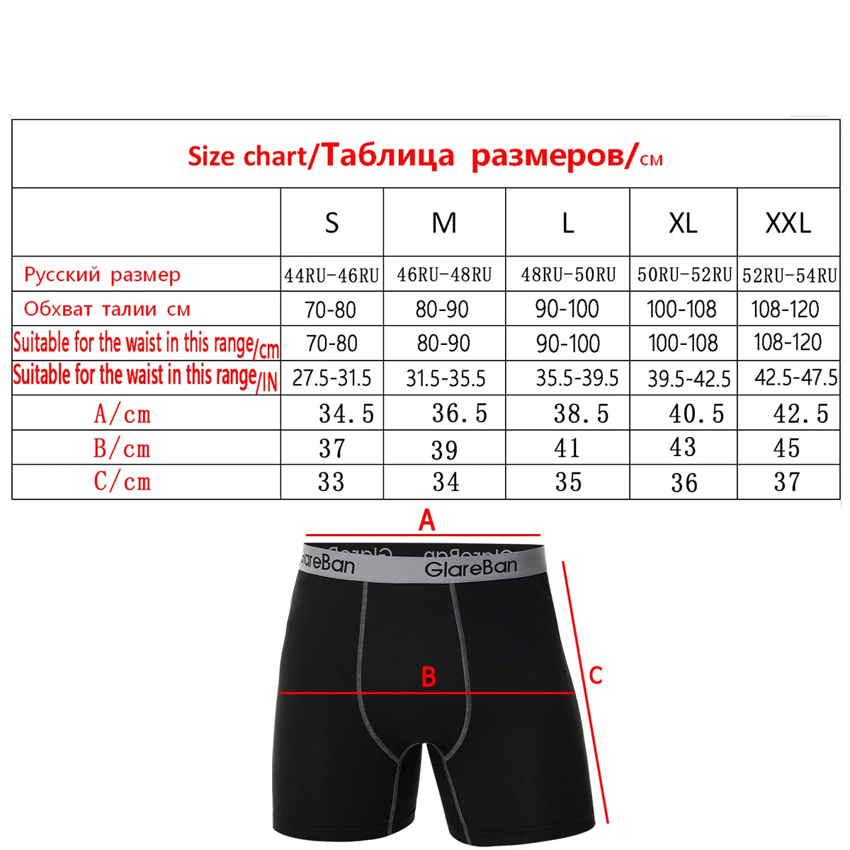 4pcs Set Mid-Long Boxer Shorts Men's Underwear Male Underpants for Men Boxershorts Soft Brand Sexy