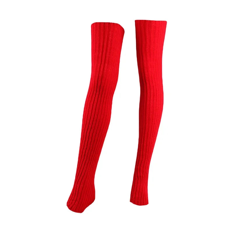 Cable Knit Over the Knee Leg Warmers Boot Socks with Open Toe for Yoga Dance Fitness