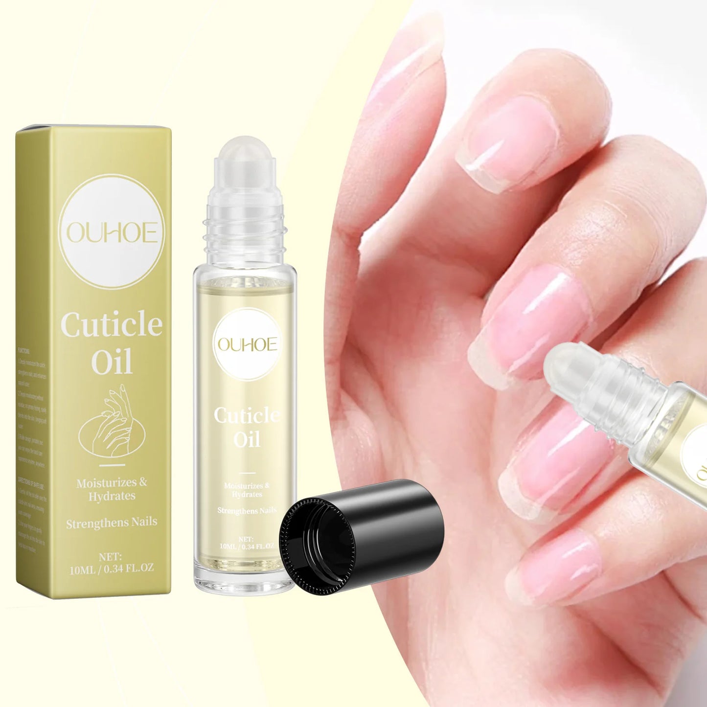 Nail Care Oil Roller - Deep Moisturize, Strengthen Nails, Natural Extracts, Non - greasy, Portable, for Daily Hand Care