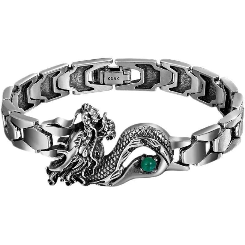 domineering rock men's bracelet High quality metal tiger Chinese Loong accessories bracelet