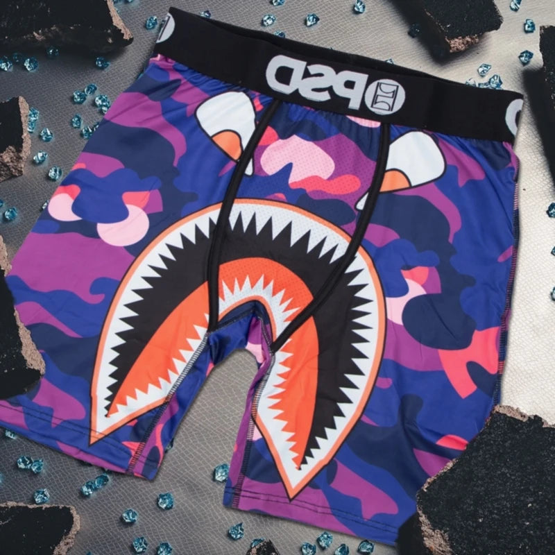 Sexy Men Boxer Underwear Breathable Mens Boxershorts Men's Underpants Plus Size Fashion Printed Man Boxers Briefs Trunks