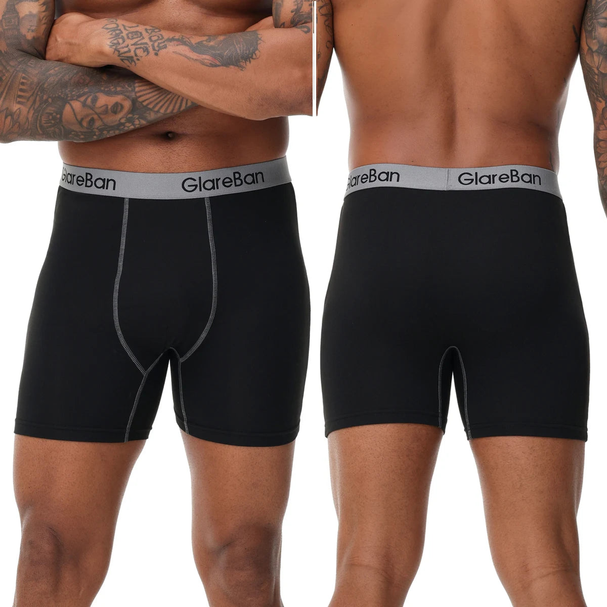 4pcs Set Mid-Long Boxer Shorts Men's Underwear Male Underpants for Men Boxershorts Soft Brand Sexy