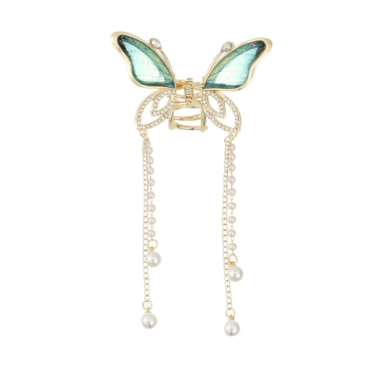 Hairpin Hair Accessories Women Simple Hair Claw Clip Butterfly Pearl Tassel Hair Clip