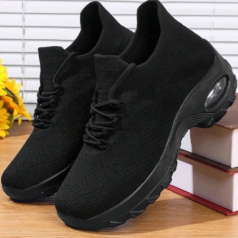 Sneakers Outdoor Running Air Cushion Sport Shoes Increase Height Breathable Walk Shoes