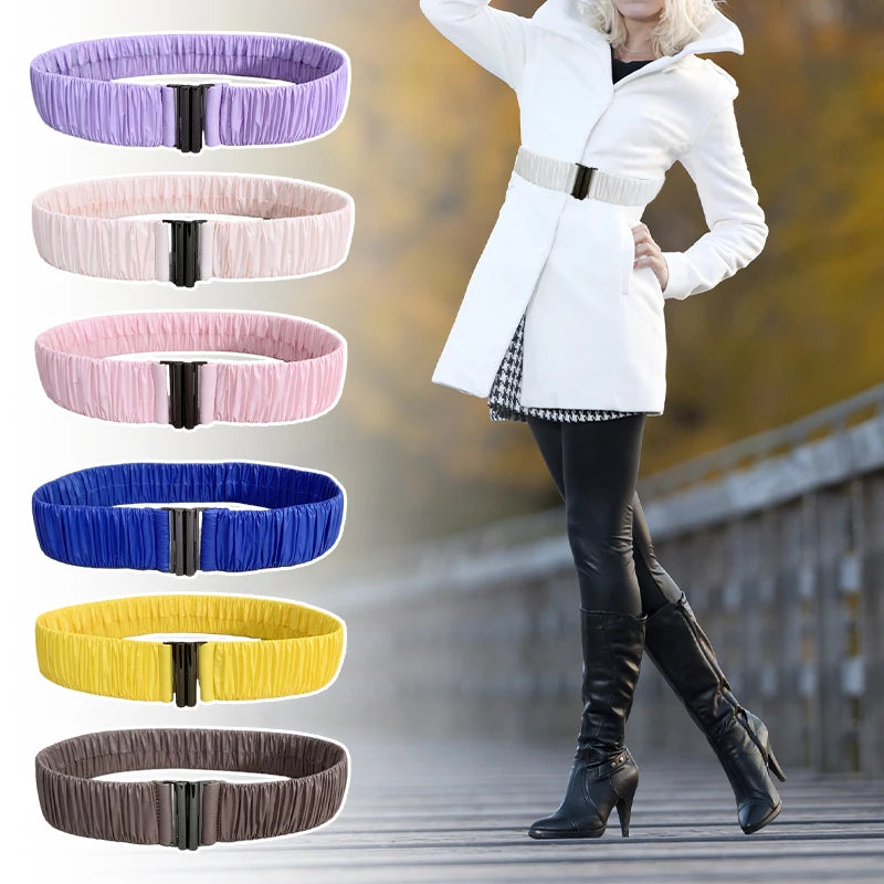 Elastic Waist Belt Cinch Stretch Waistband Buckle