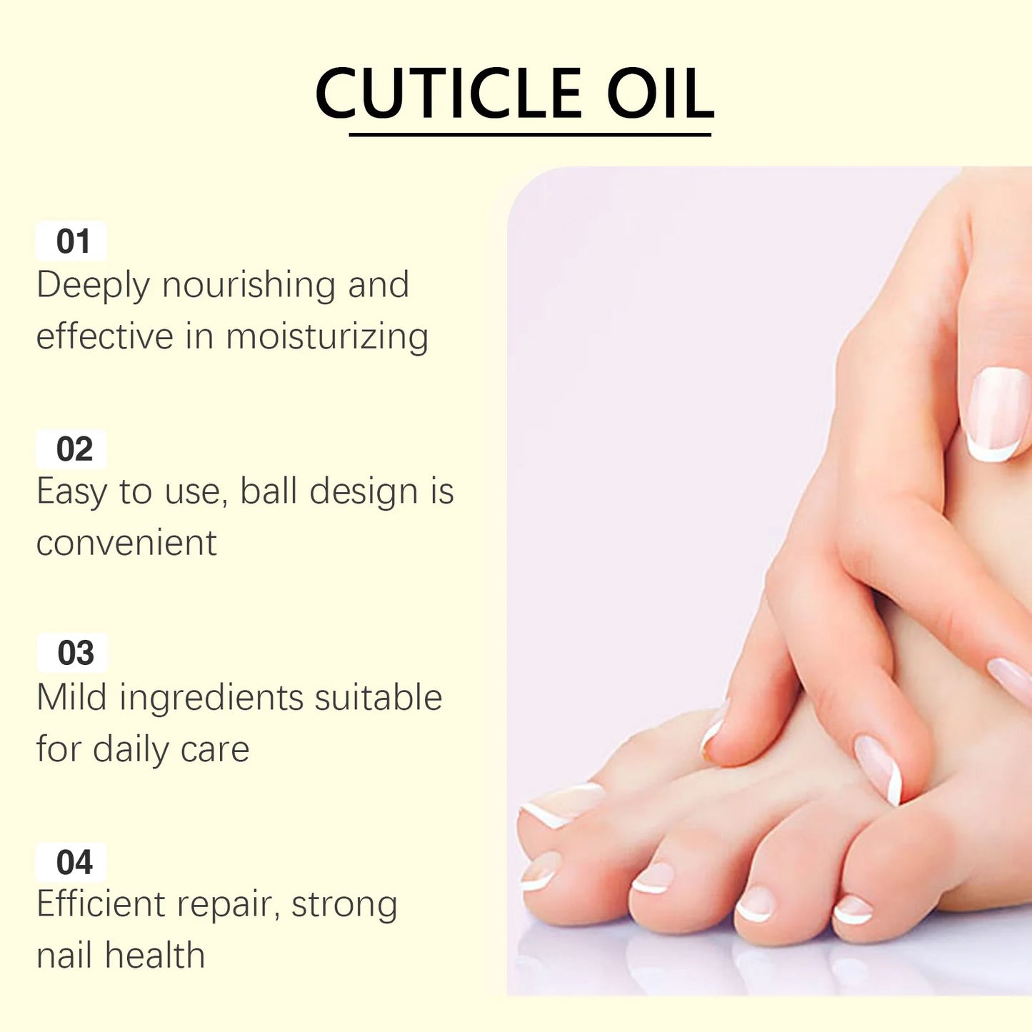 Nail Care Oil Roller - Deep Moisturize, Strengthen Nails, Natural Extracts, Non - greasy, Portable, for Daily Hand Care