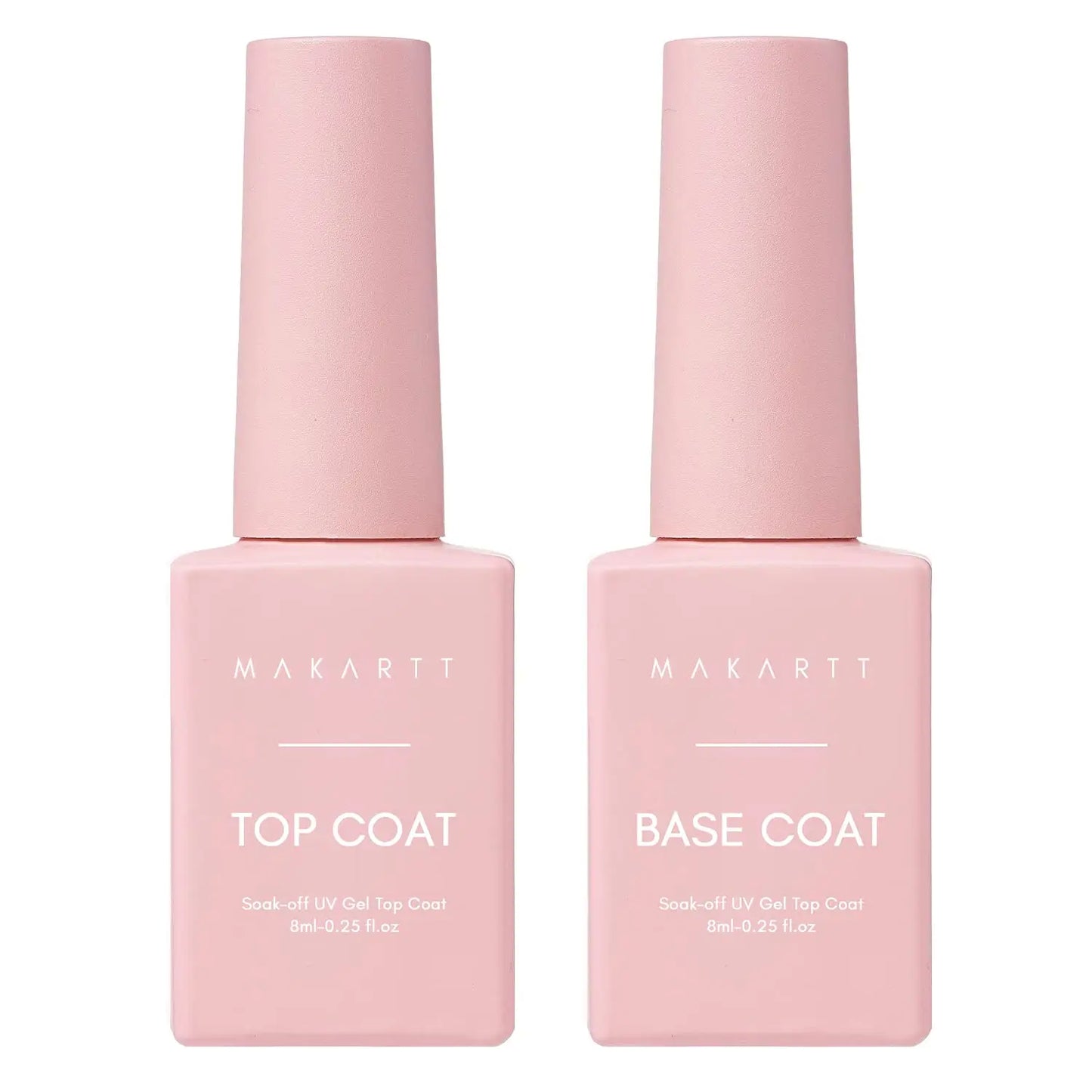 No Wipe Top Coat and Base Coat Kit, Clear Gloss Shiny Stain Resistant General Gel Top Coat Nail Polish UV and Primer