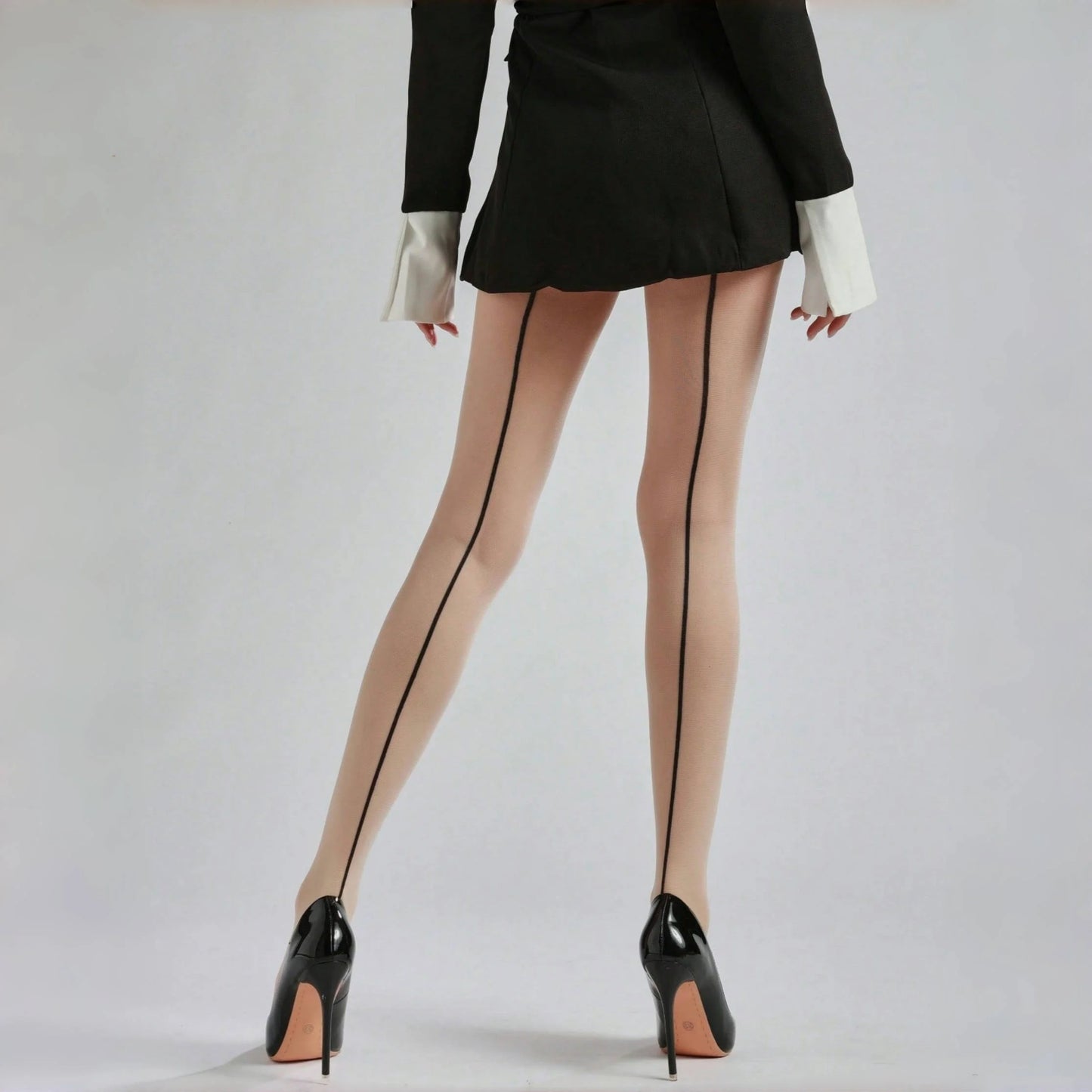 1 Piece Sexy Women's Shapewear Back Vertical Line Shrimp Line Pantyhose