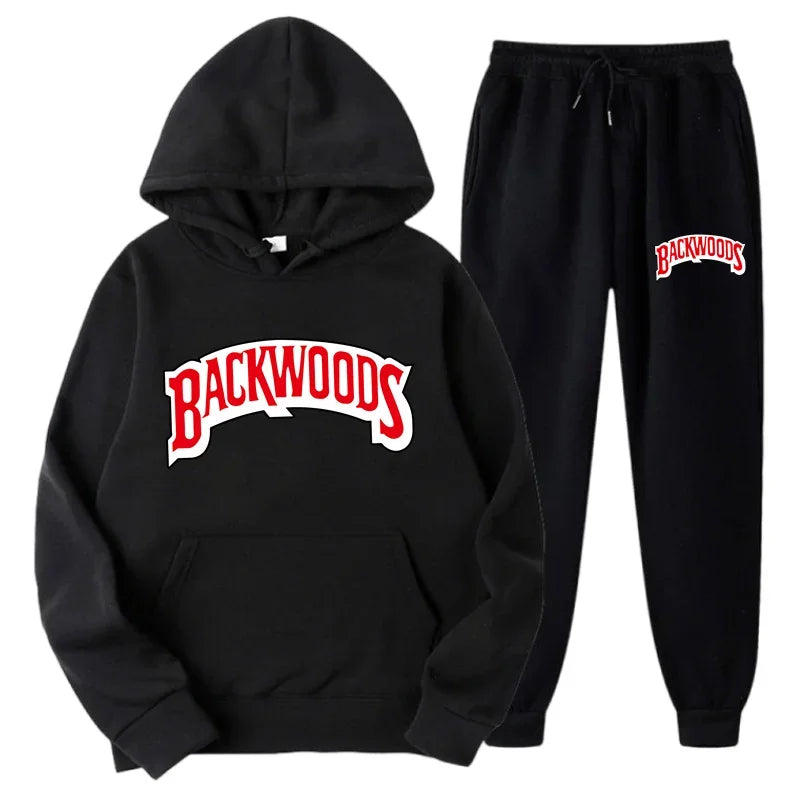 Winter Hoodie Sets Men Fashion Fleece Hoodies Brand Pants Casual Jogger Suit Tracksuit Sweatshirt Woman Pullover