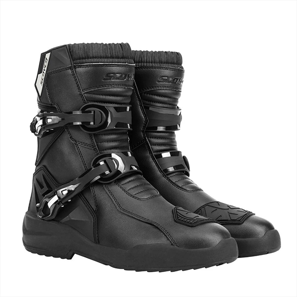 Motorcycle anti-fall riding shoes anti-slip wear-resistant waterproof breathable rally boots protective moto cross-country